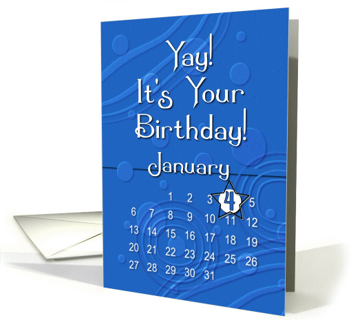 January 4th Yay It's Your Birthday date specific card (944002)