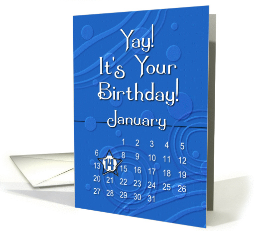 January 14th Yay It's Your Birthday date specific card (944027)