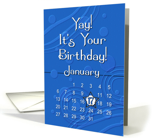 January 17th Yay It's Your Birthday date specific card (944030)