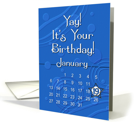 January 19th Yay It's Your Birthday date specific card (944033)