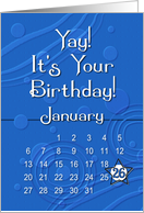 January 26th Yay It’s Your Birthday date specific card