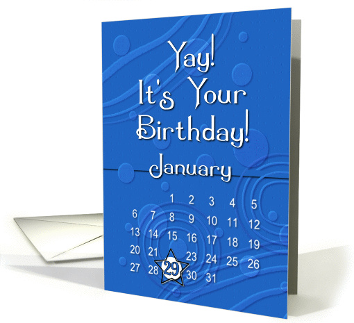 January 29th Yay It's Your Birthday date specific card (944043)