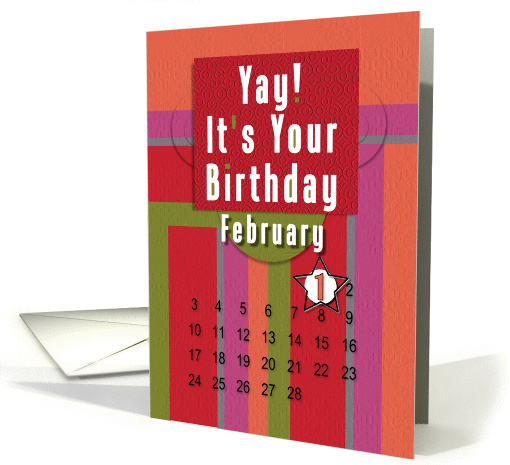 February 1st Yay It's Your Birthday date specific card (944496)