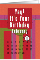 February 1st Yay It’s Your Birthday date specific card