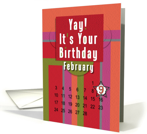 February 9th Yay It's Your Birthday date specific card (944510)