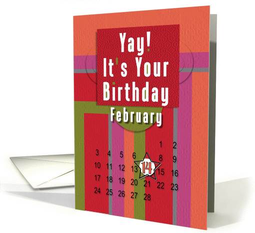 February 14th Yay It's Your Birthday date specific card (944671)