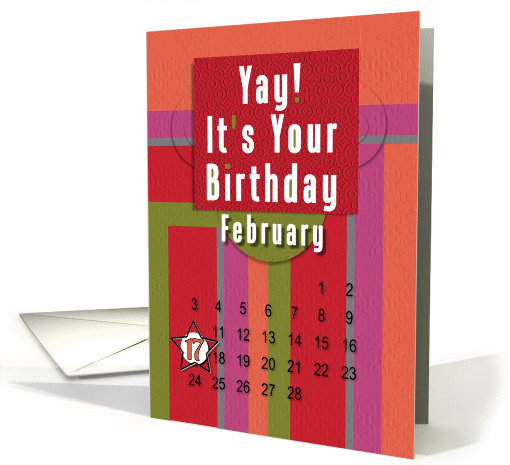 February 17th Yay It's Your Birthday date specific card (944785)