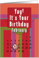 February 19th Yay It’s Your Birthday date specific card