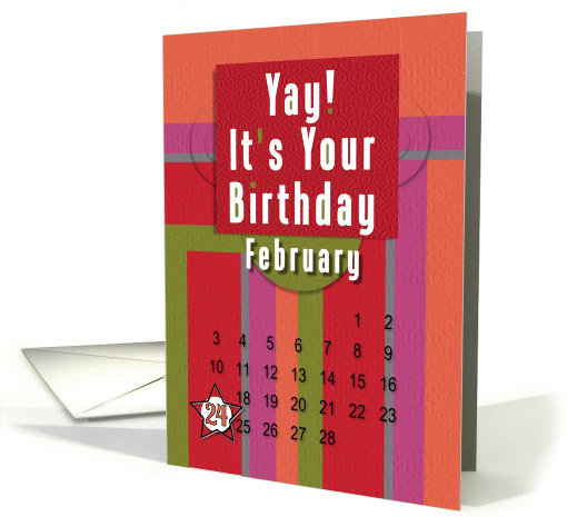 February 24th Yay It's Your Birthday date specific card (944795)