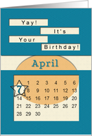 April 7th Yay It’s Your Birthday date specific card