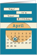 April 16th Yay It’s Your Birthday date specific card