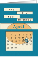 April 19th Yay It’s Your Birthday date specific card