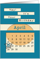 April 21st Yay It’s Your Birthday date specific card