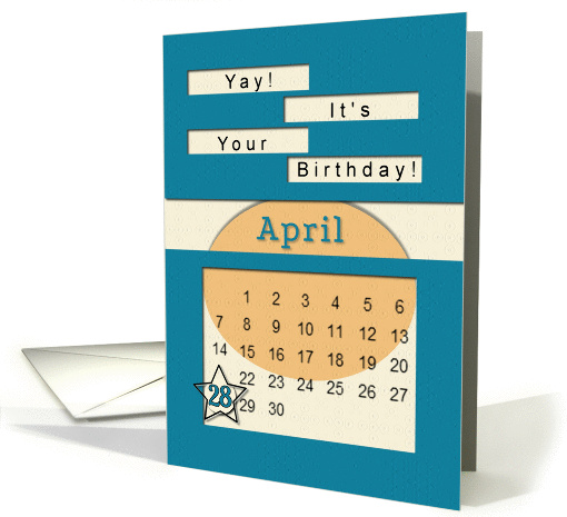 April 28th Yay It's Your Birthday date specific card (945422)