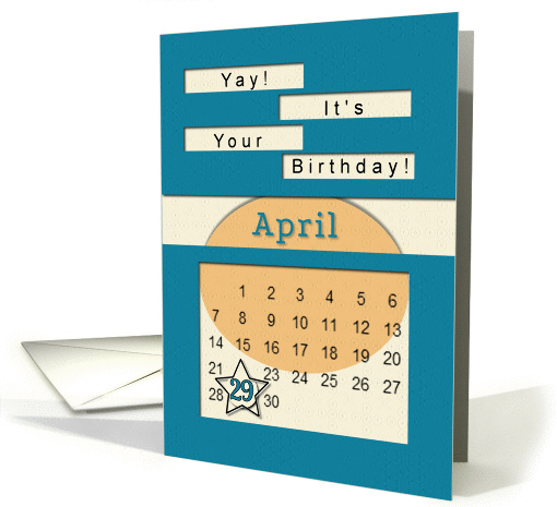 April 29th Yay It's Your Birthday date specific card (945423)