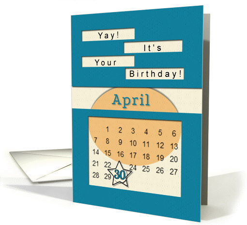 April 30th Yay It's Your Birthday date specific card (945424)