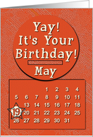 May 19th Yay It’s Your Birthday date specific card