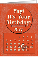 May 23rd Yay It’s Your Birthday date specific card