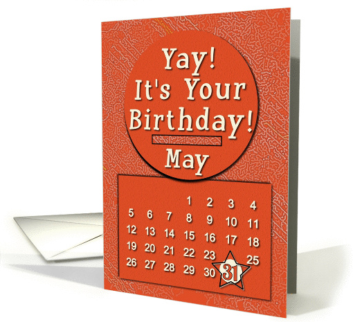 May 31st Yay It's Your Birthday date specific card (945484)