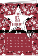 June 1st Yay It’s Your Birthday date specific card