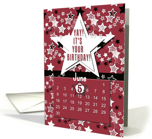 June 5th Yay It's Your Birthday date specific card (945492)