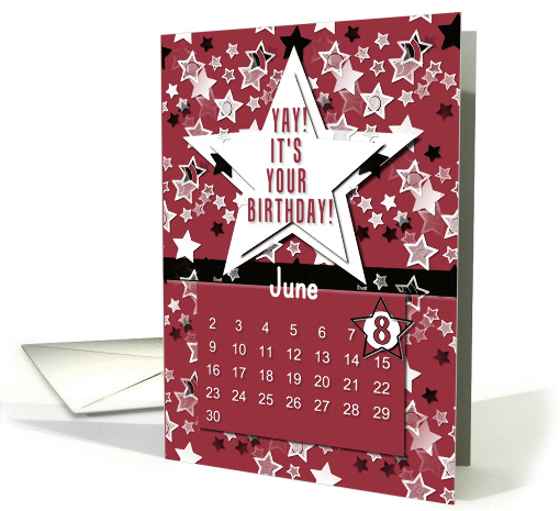 June 8th Yay It's Your Birthday date specific card (945682)