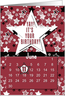 June 11th Yay It’s Your Birthday date specific card