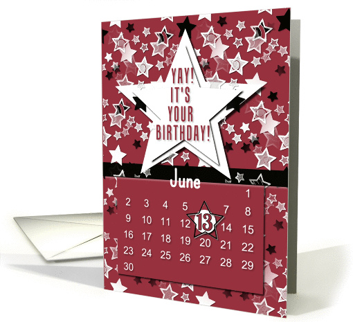 June 13th Yay It's Your Birthday date specific card (945712)