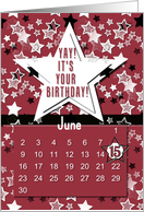 June 15th Yay It’s Your Birthday date specific card