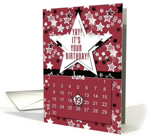 June 19th Yay It's Your Birthday date specific card (945718)