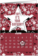 June 20th Yay It’s Your Birthday date specific card