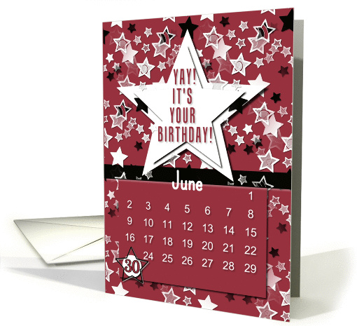 June 30th Yay It's Your Birthday date specific card (945730)