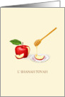 L’ Shanah Tovah Card - Apple and honey card