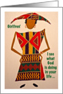 Girlfren’, I see what God is doing, Afro-Centric card