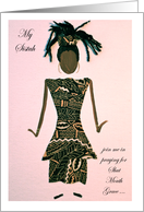 My Sistuh, join me in praying, Afro-Centric card