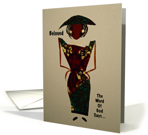 Beloved Encouragement, The Word of God, Afro-Centric card (877548)