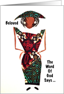 Beloved, Encouragement,The Word of God, Afro-Centric card