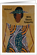 Beloved, With Sincere Sympathy, Afro-Centric card