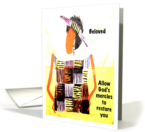 Get Well, Beloved, Allow God, Afro-Centric card (882357)