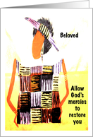 Get Well, Beloved, Allow God, Afro-Centric card