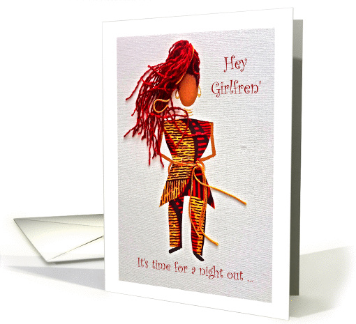 Afro-Centric, Afro-American Woman, Night Out, Girlfren' card (945601)