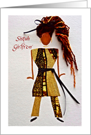 Afro-Centric, Afro-American Woman, Sistuh Girlfren’, Blank Note Card