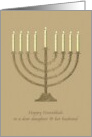 Hanukkah Greeting for Daughter and Husband Menorah card