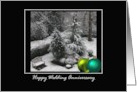 Wedding Anniversary for Daughter Winter Theme and Christmas Time card