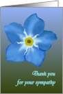 Thank You for your Sympathy Forget Me Not Flower card