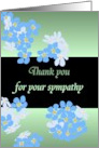 Thank You for Your Sympathy Forget Me Not Flowers card