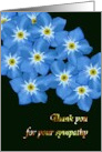 Thank You for Your Sympathy Forget Me Not Flowers card