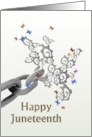 Celebrate Juneteenth Freedom Love and Respect for all Mankind card