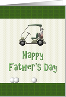 Happy Father’s Day Golf Car and Golf Balls card