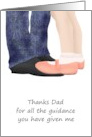 Happy Father’s Day Daughter Standing on Daddy’s Feet card